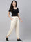 Women Solid Ecru Harem Pants