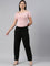 Women Solid Black Mid Rise Casual Pants