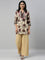 Women Solid Wheat Woven Viscose Mid Rise Basic Palazzos