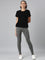 Women Antra Melange Cotton Side Stripe Active Leggings