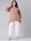 Women Solid White Cotton Cropped Salwar