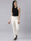 Women Solid Cream Super Stretch Jeggings