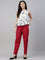 Women Solid Cherry Comfort Fit Cotton Pants