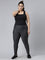 Silver Grey Nylon Stretch Training Tights