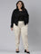 Women Cream Chinos Trousers