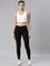 Black Drop Needle Fabric Rib Leggings
