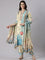 Cream Muslin Printed Three Piece Set