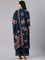 Blue Muslin Printed Three Piece Set