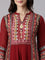 Maroon Georgette Anarkali Three Piece Set