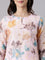 Baby Pink Linen Printed Kurta