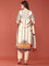 Cream Muslin Digital Print Three Piece Set