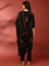 Black Cotton Printed Three Piece Set
