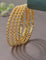 Designer Zirconia Gold Polish set of 4 Bangles