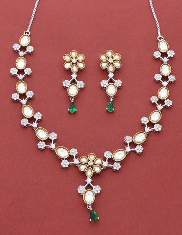 Designer GJ Zirconia Necklace Set