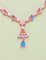 Floral Design Rose Gold Zirconia Necklace Set