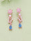 Floral Design Rose Gold Zirconia Necklace Set