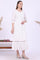 White Solid A-Line Pure Cotton Dresses