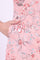 Pink Floral Printed Pure Cotton Straight Kurta