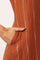 Orange Yarn Dyed Straight Cotton Blend Kurta