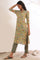 Yellow Printed Straight Kurta