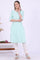 Green Embroidered Straight Kurta