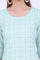 Green Embroidered Straight Kurta