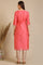 Dark Peach Embroidered Chanderi Butti Straight Kurta