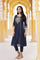 Blue Embroidered A-Line Kurta