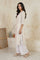 Off-White Striped Lace Trim Pure Cotton Straight Kurta