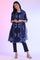 Blue Printed Kota Dupatta