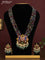 Antique beaded multicolor necklace floral pendant with jadau kundan stones and pearl & beads hangings