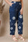 Blue Tie and Dye Shibori Pure Cotton Top and Pants Co-ord Set