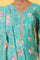 Green Floral Printed A-line Kurta, Trousers and Stole Set