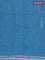 Bengal soft cotton saree teal blue shade with plain body and zari woven piping border