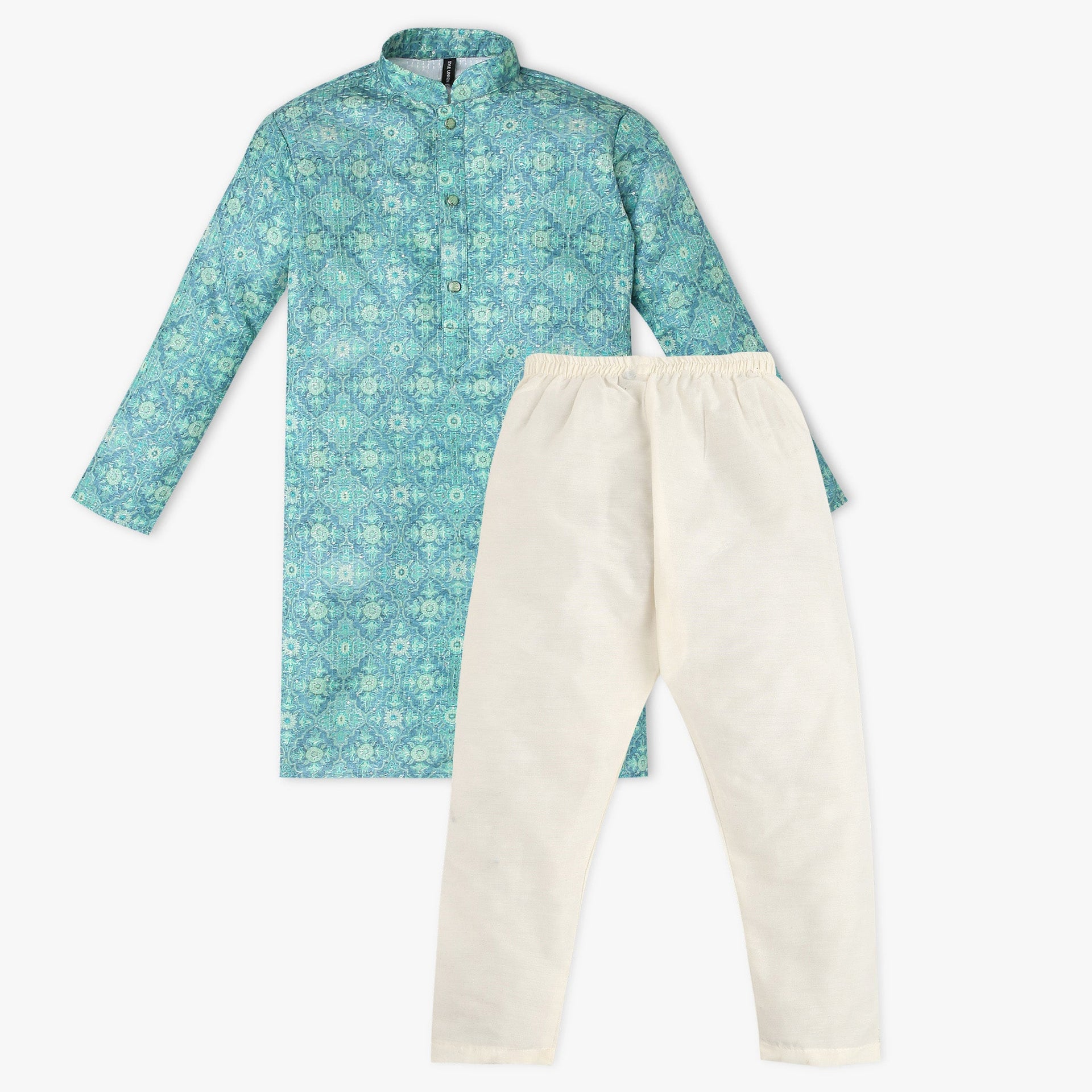 Boys Embroidered Kurta with Pant Set