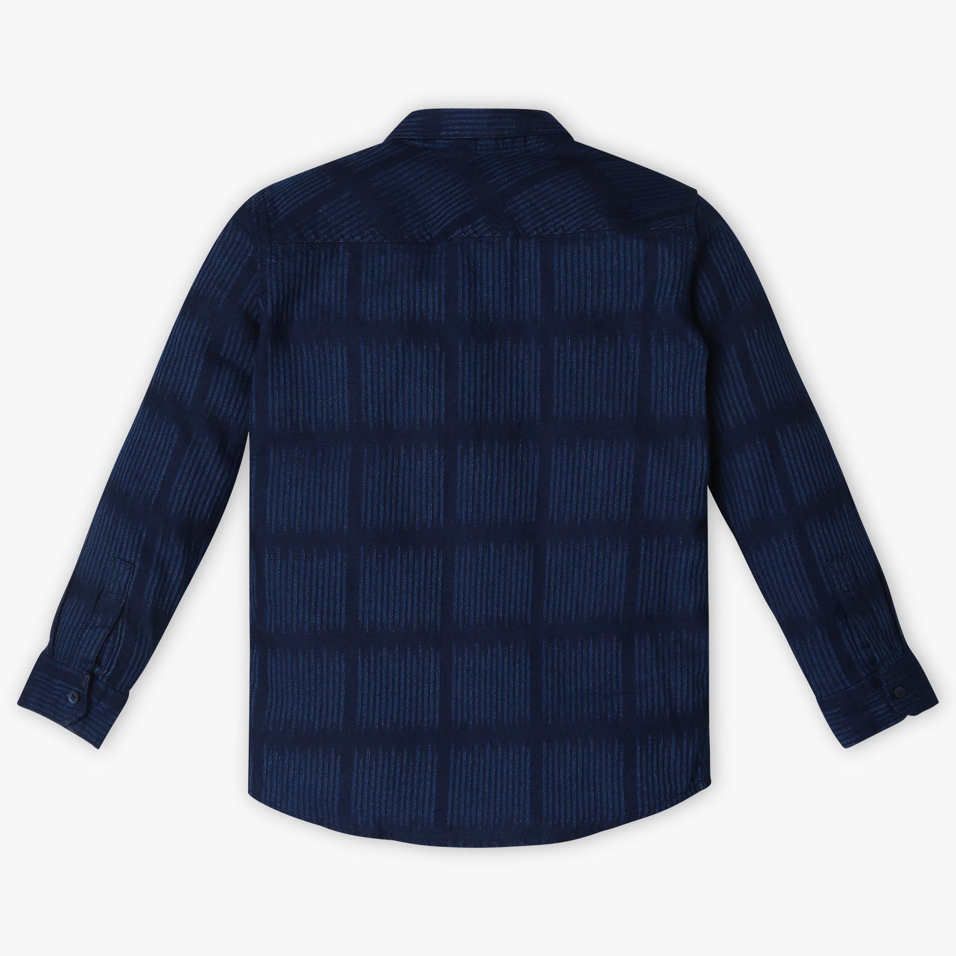 Boys Striped Full Length Yarn Dyed Shirt