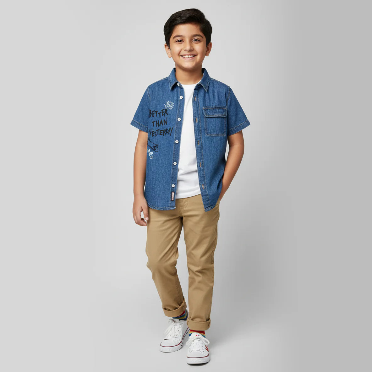 Boys Cotton Graphic Shirt