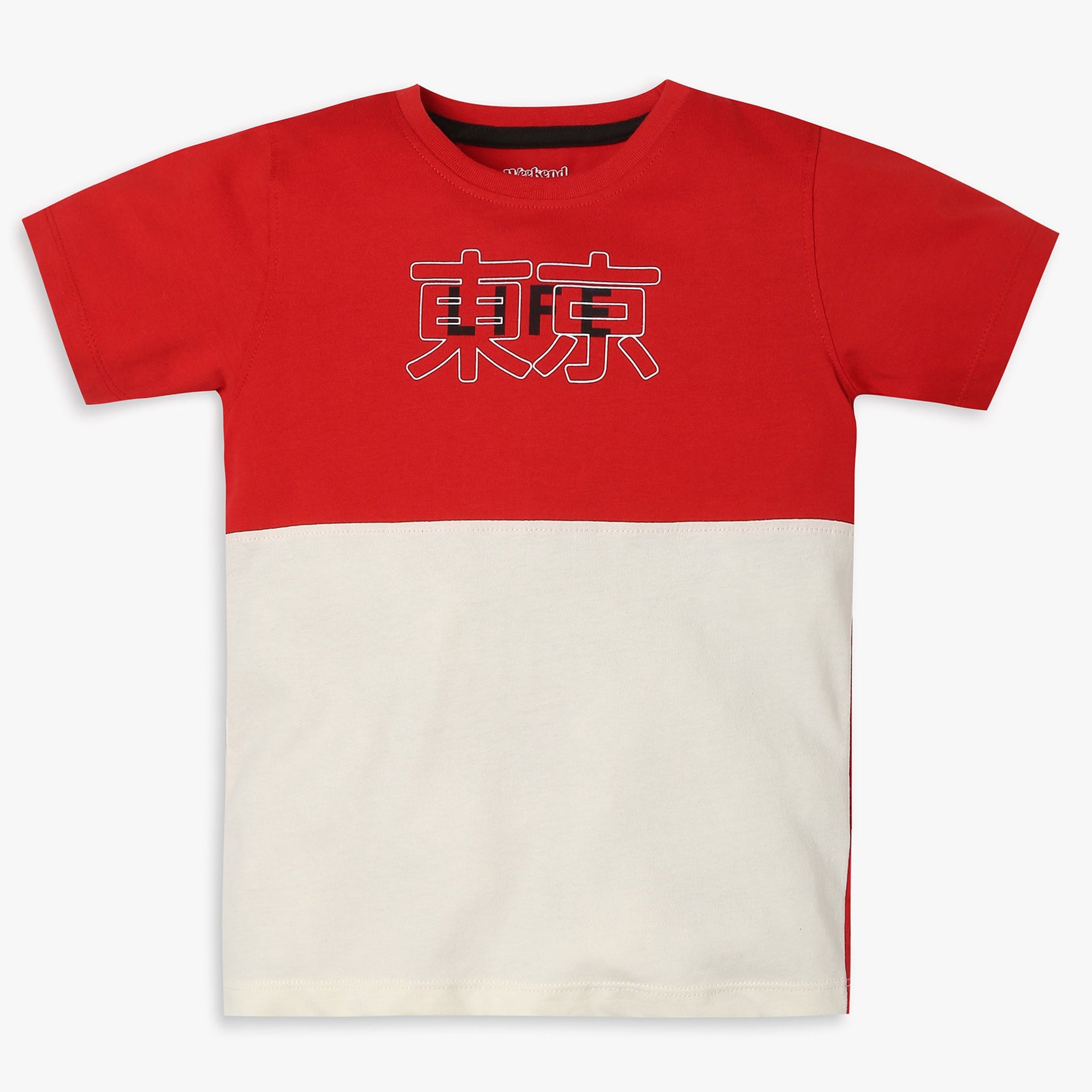 Boys Regular Fit Cut And Sew T-Shirt
