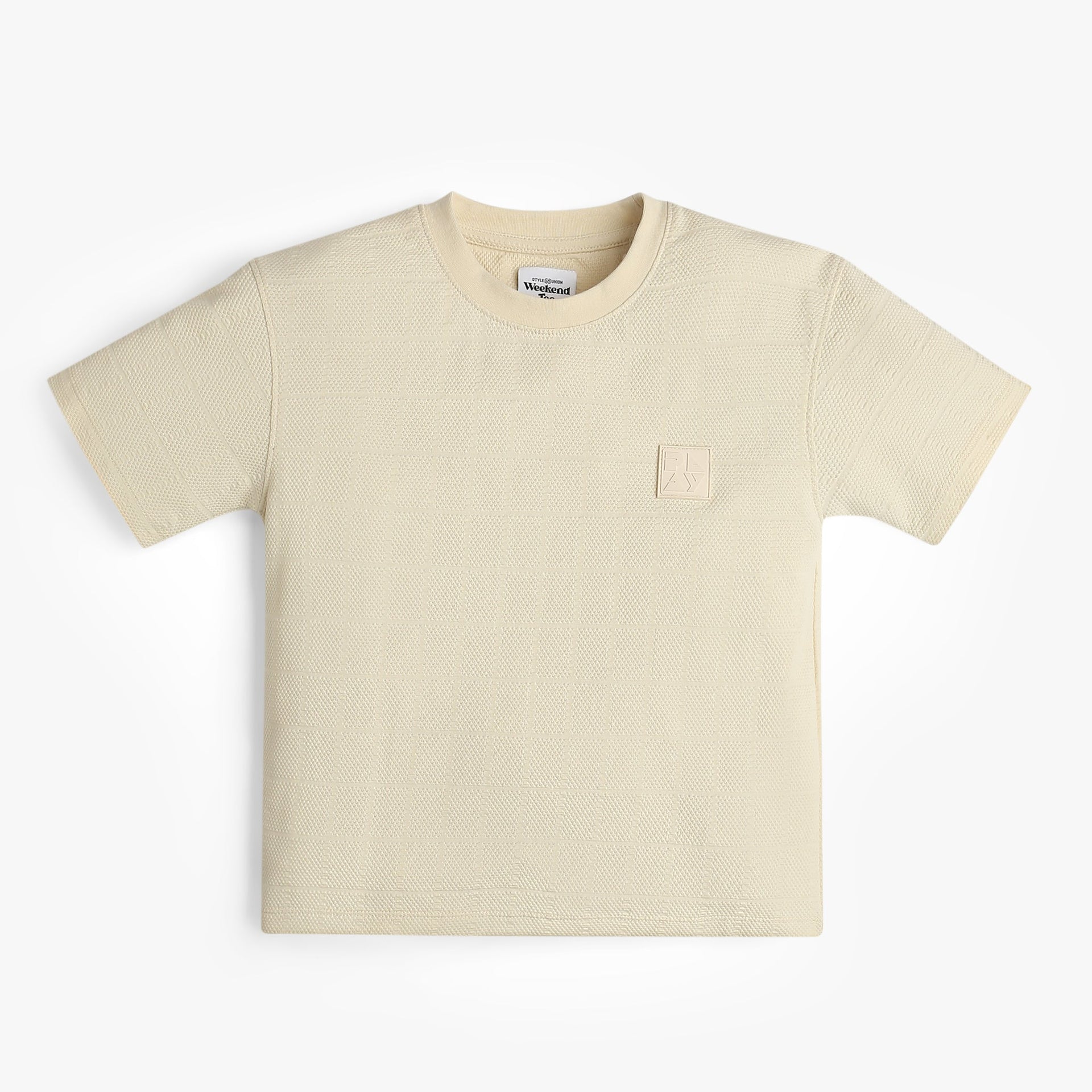 Boys Cut And Sew Crew Neck Weekend T-Shirt