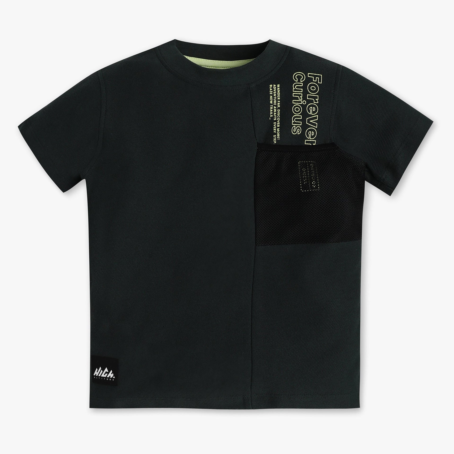 Boys Solid Crew Neck T-Shirt