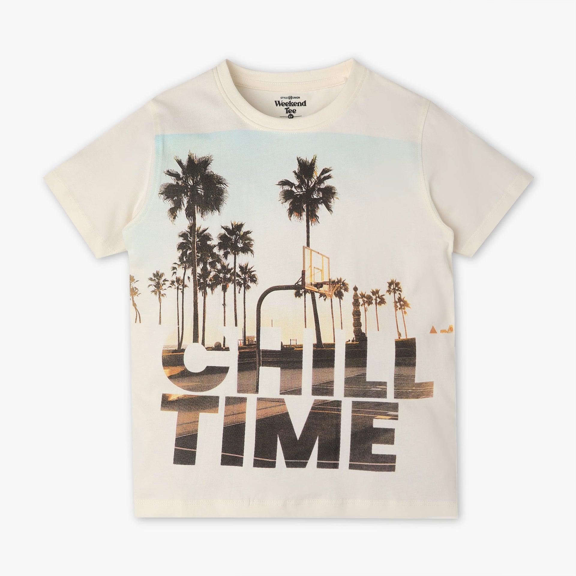 Boys Crew Neck Printed Weekend T-Shirt