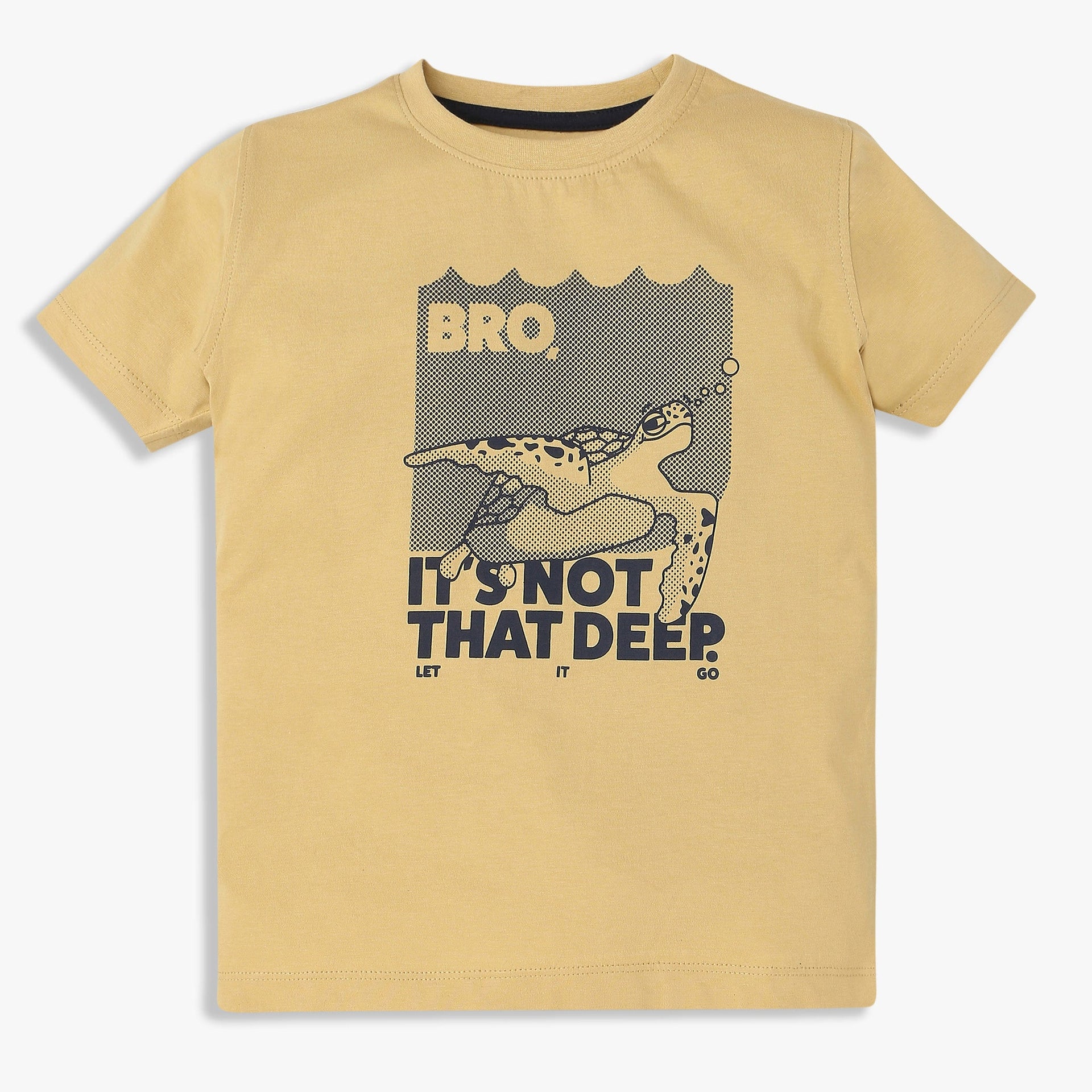 Boys Cotton Crew Neck Graphitee