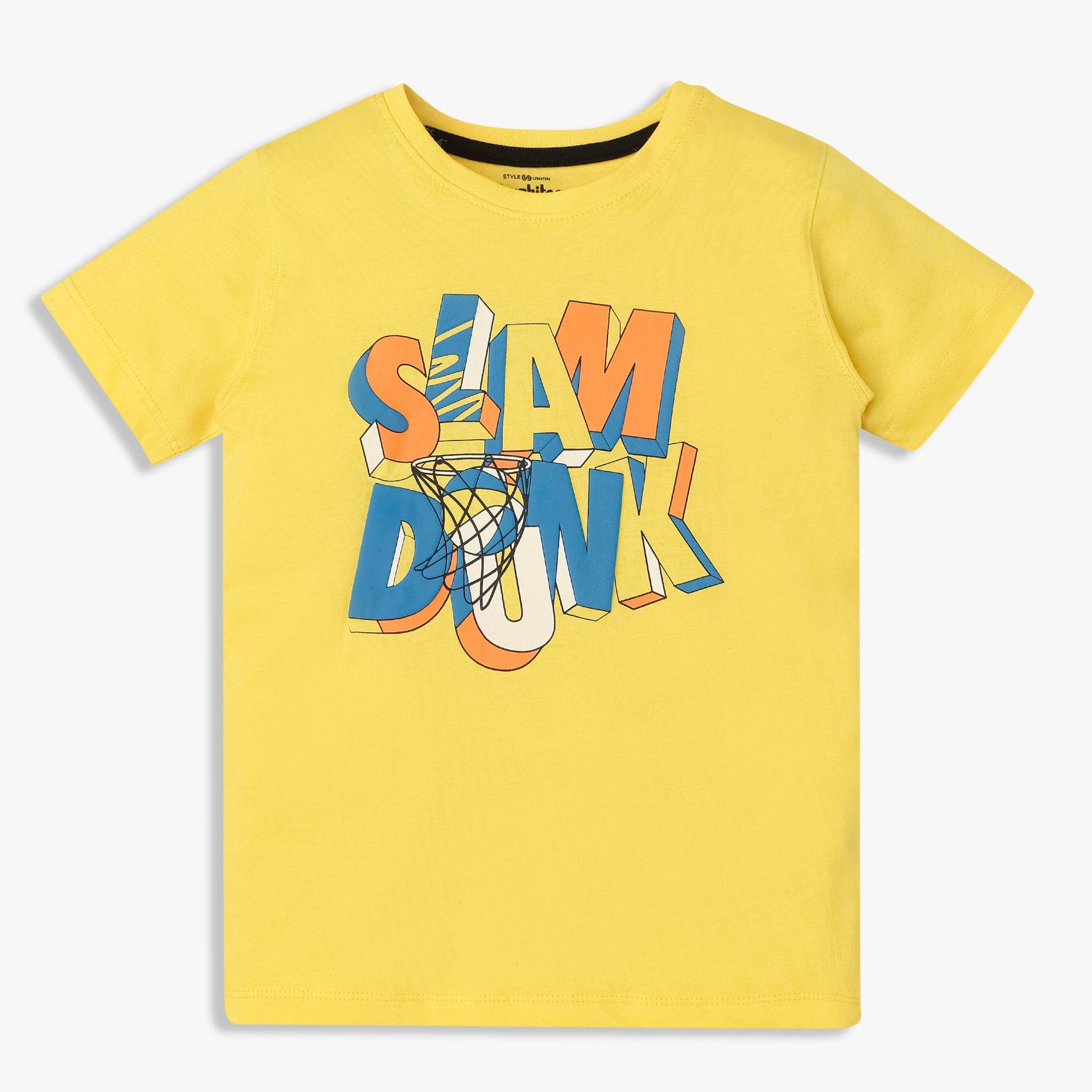 Boys Cotton Crew Neck Graphitee