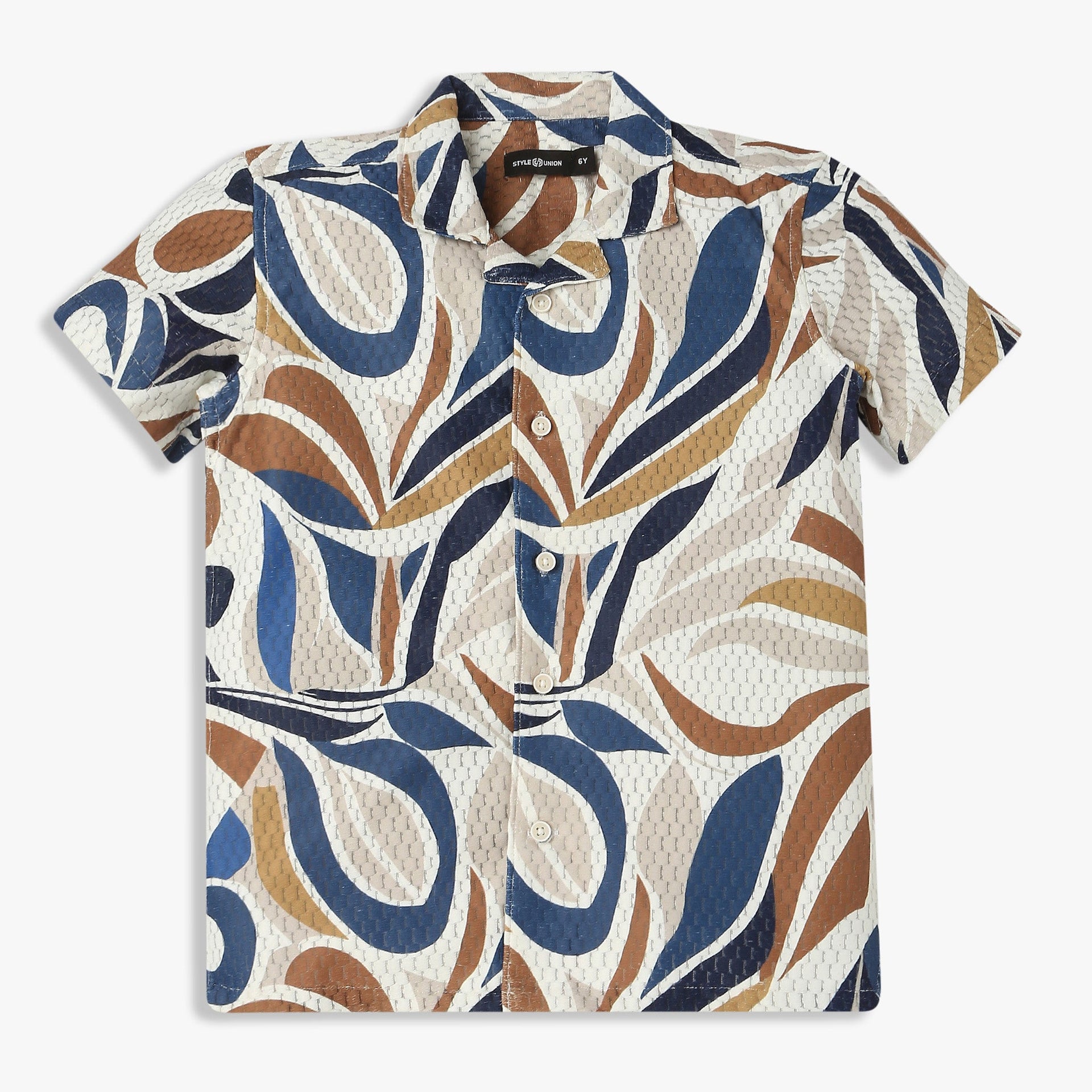 Boys Printed Cuban Shirt