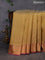 Pure kanchipuram silk saree pale yellow and purple with allover self emboss & zari buttas and zari woven border