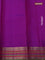Pure kanchipuram silk saree dual shade of pinkish orange and dual shade of green with plain body and rich zari woven border