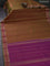 Pure kanchipuram silk saree manthulir green with plain body and zari woven border