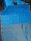 Pure kanchipuram silk saree light blue with plain body and zari woven border