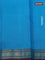 Pure kanchipuram silk saree light blue with plain body and zari woven border