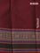 Pure kanchipuram silk saree bottle green and maroon with thread woven buttas and thread woven border